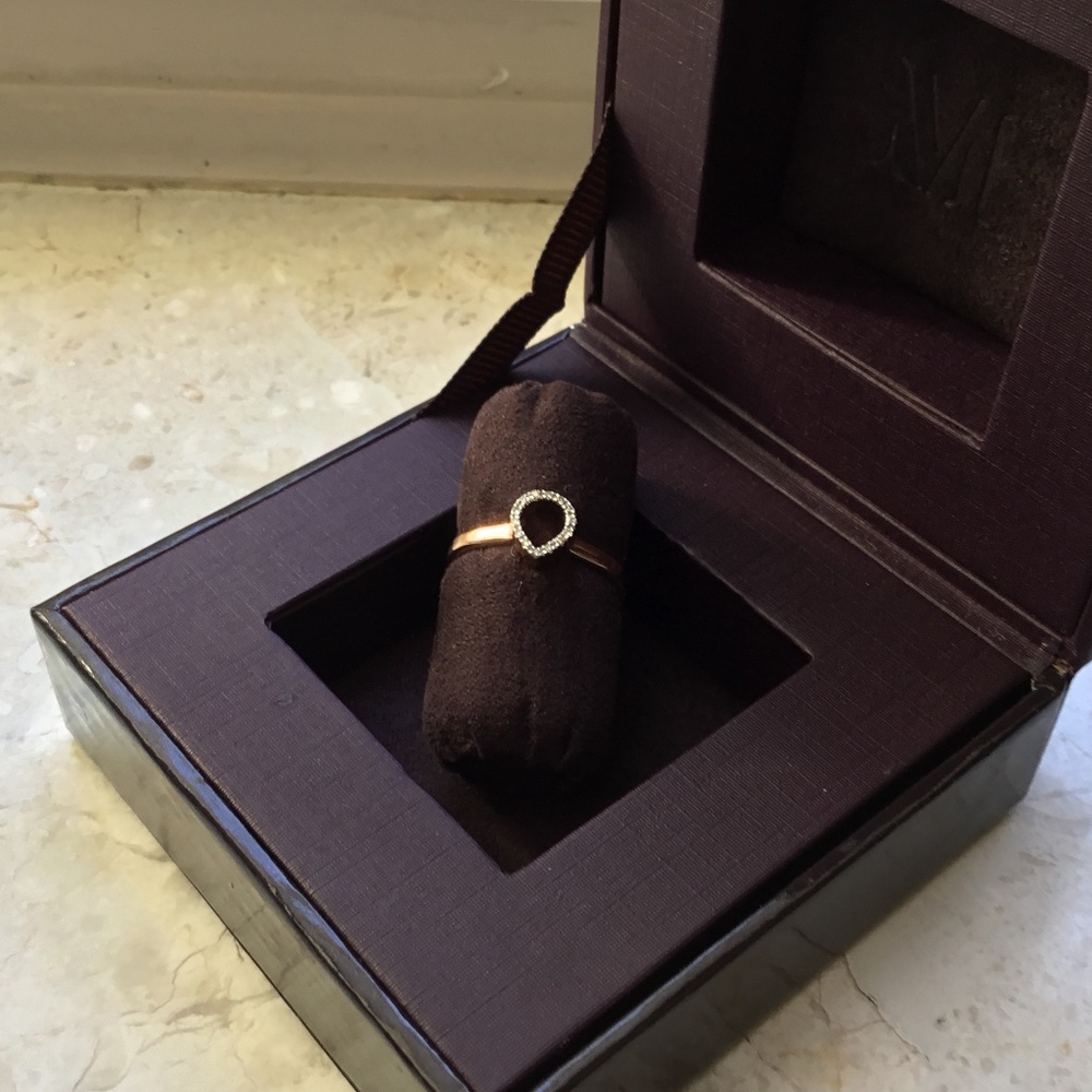 Monica Vinader Rose Gold Riva Ring